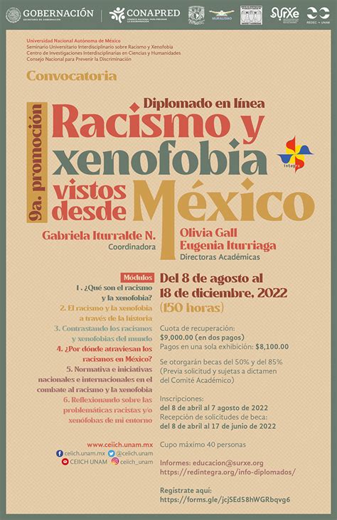 Diplomado en línea Racismo y Xenofobia vistos desde México CEIICH