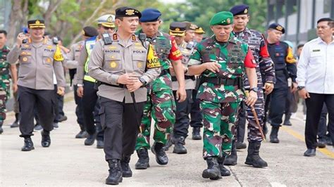 Ribuan Personel Polri Dan TNI Siaga Kedatangan Jokowi Ke Sumsel