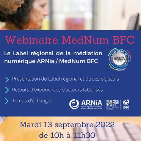 Revivez le webinaire MedNum BFC Le Label régional de la médiation