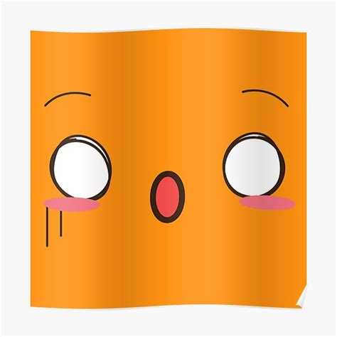 Roblox Afraid Face Poster By Hutamaadi98 Redbubble