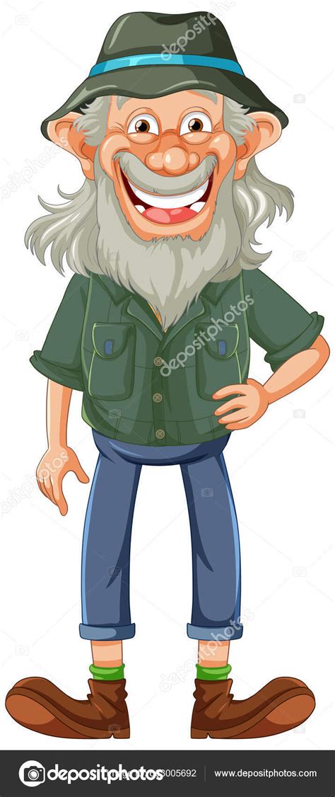 Funny Old Farmer Cartoon Character Illustration Stock Vector by ©brgfx ...