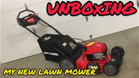 Unboxing The Craftsman M320 163 Cc 21 In Self Propelled Gas Push Mower Setting Up Youtube