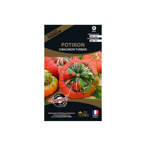 Graines En Sachet De Potiron Giraumon Turban Mymaisoon Fr