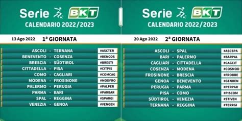 Calendario Serie B Ecco Tutte Le Giornate