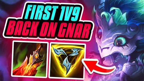 MY 1ST 1V9 BACK ON GNAR VS AURORA TOP Season 14 Gnar Gameplay