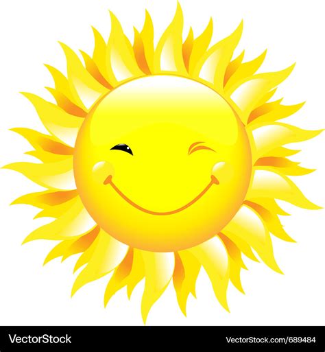 Smiling Sun Royalty Free Vector Image VectorStock