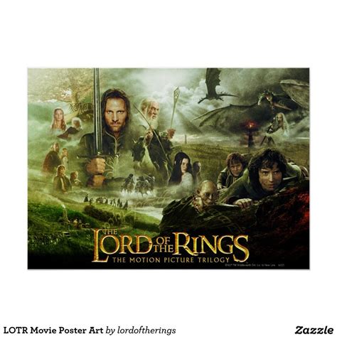 Lotr Movie Poster Art Lord Of Rings Fellowship Of The Ring Jrr Tolkien Movie Poster Art New