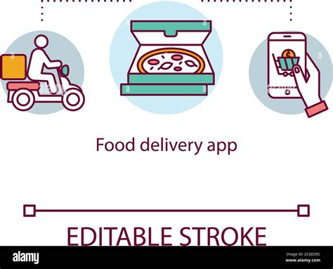 Food delivery app concept icon Stock Vector Image & Art - Alamy