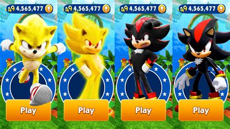 Sonic Dash Movie Shadow Vs Movie Super Sonic Vs Shadow Vs Super Sonic