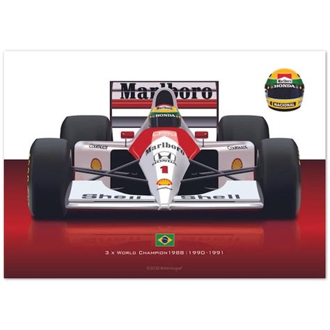 Ayrton Senna Limited Edition Print Ayrton Senna Wall Art Formula 1