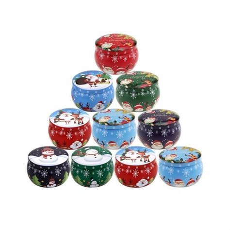 Pots De Bougies En Tain Vides Set De Biscuits Cr Atifs De No L Pot