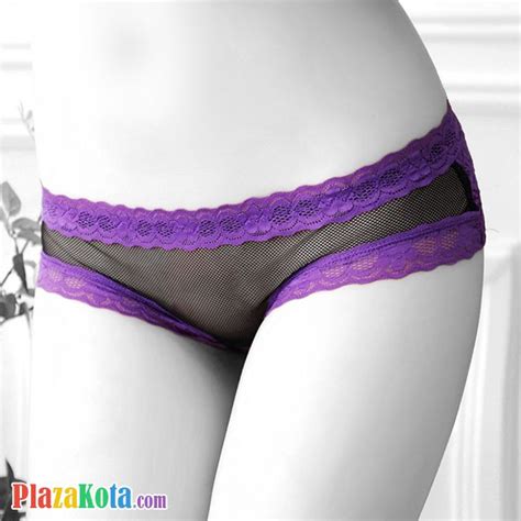 P Jual Celana Dalam Panties Hipster Ungu Transparan Renda