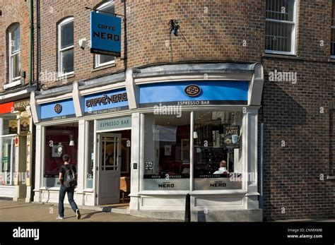 Caffe Cafe Nero Coffee Shop Store Entrance In The Town City Centre York