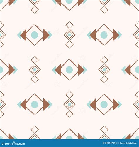 Aztec Vector Seamless Pattern With Ethnic Elements Native American