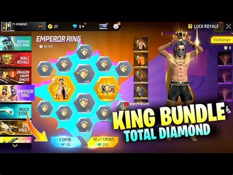 EMPEROR RING EVENT FREE FIRE NEW KING BUNDLE LOOK CHANGER BUNDLE