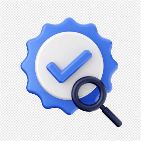 Premium PSD 3d Verification Icon Illustration Render