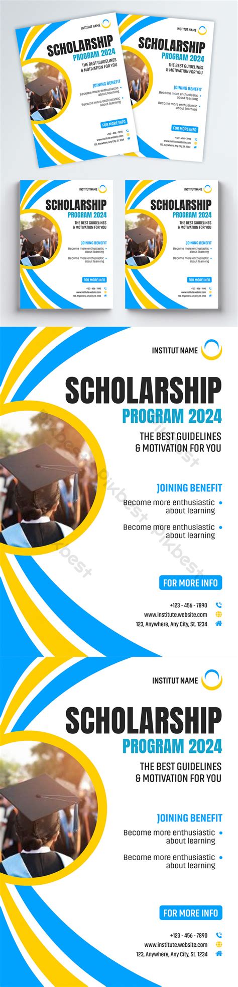 Scholarship Program Flyer Design Template Eps Free Download Pikbest