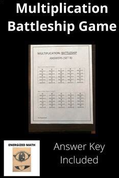 Multiplication Battleship Game by Energized Math | TpT