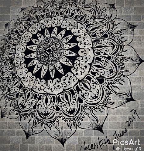 Mandala pen drawing on Behance