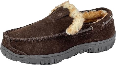 Clarks Mens Suede Venetian Moccasin Slipper A345001 Warm Plush Faux