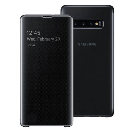 Clear View Cover Officielle Samsung Galaxy S10 Plus Noir