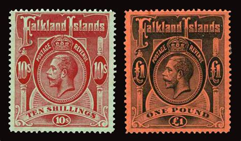 Lot FALKLAND ISLANDS 1912 1920 KGV Set Complete