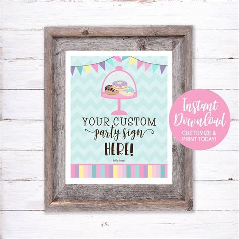 Customize Party Sign, Birthday Poster, Printable Poster, Custom Party ...