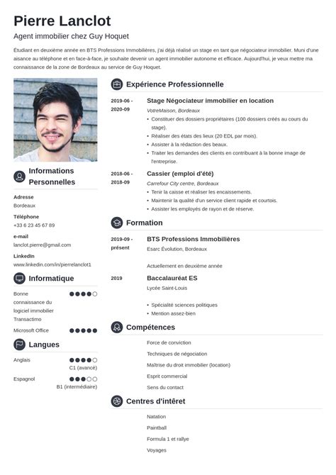 Exemple de CV d agent immobilier tous niveaux d expérience