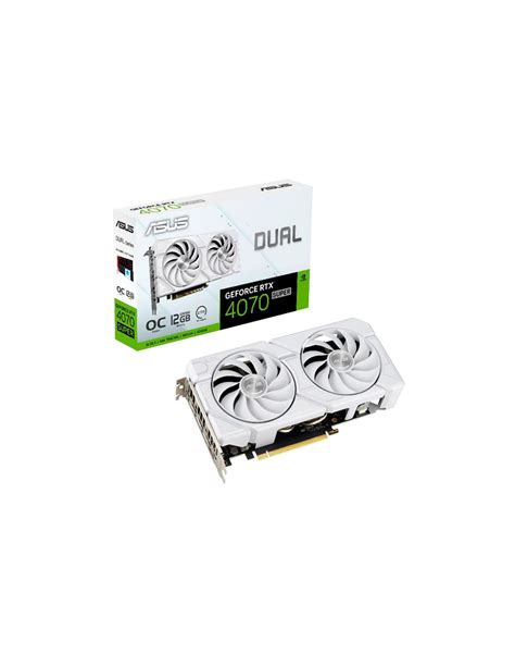 Asus Dual Geforce Rtx 4070 Super Evo Oc Edition 12gb Gddr6x Blanco Tarjeta Gráfica