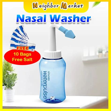 Jual BOTOL CUCI HIDUNG Free Garam 10pcs Nasal Wash Waterpulse Nasal