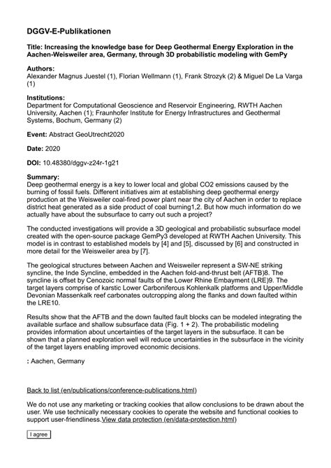 Pdf Increasing The Knowledge Base For Deep Geothermal Energy