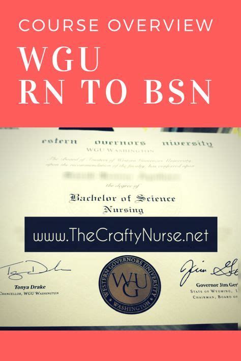 Wgu Rn To Bsn Course Overview Part 1 The Crafty Nurse Rn Bsn Nursing School Prerequisites Bsn