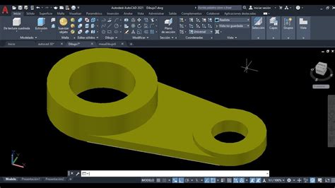 Como dibujar una manija en AutocaD 3D Como dibujar una pieza mecánica