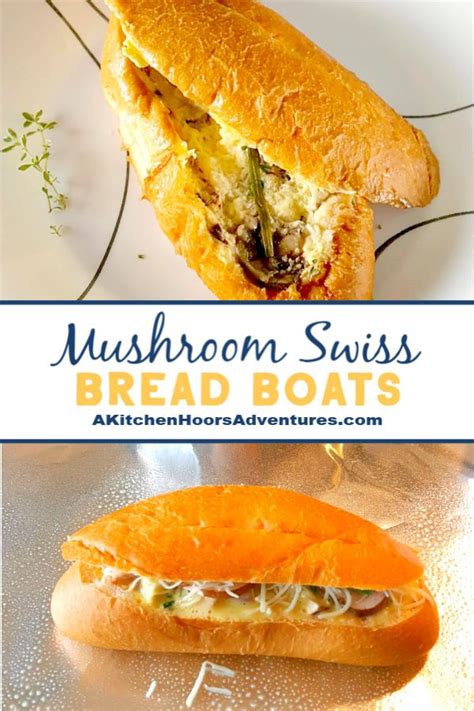 Delicious Mushroom Swiss Bread Boats