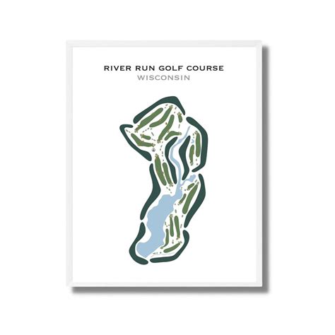 River Run Golf Course WI Golf Course Map Home Decor - Etsy