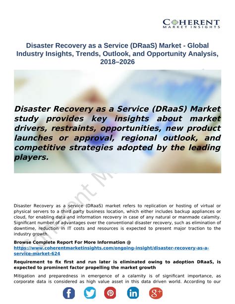 Ppt Disaster Recovery As A Service Draas Market Powerpoint