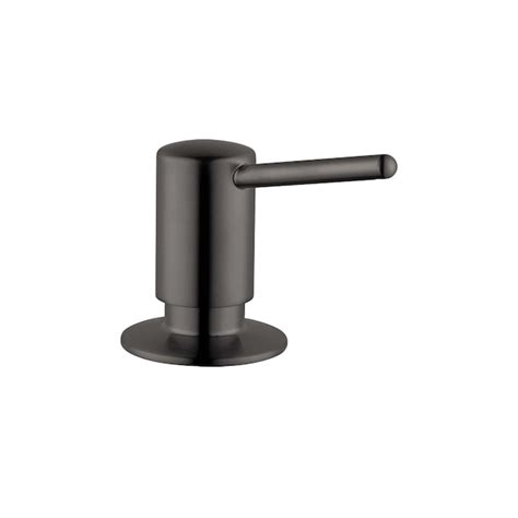 Hansgrohe Brushed Black Chrome 16 Oz Capacity Deck Mount Soap And Lotion Dispenser In The Soap