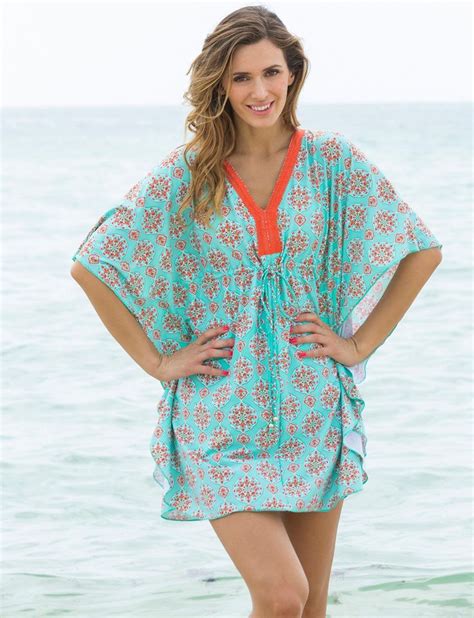 Cabana Life Flowing Beach Cover Up UV Colorluxe Fabric Women S