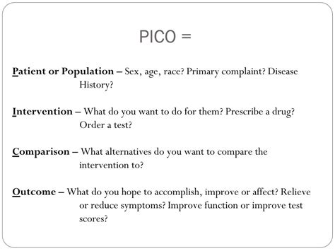 Ppt Session I Evidence Based Medicine And Pico Clinical Question