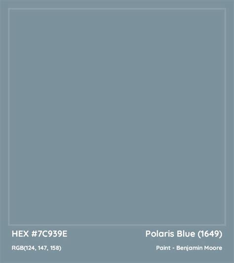 Polaris Blue 1649 Color Code Paint Palette Image