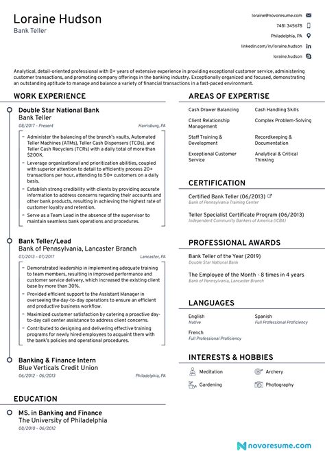 Bank Teller Resume Examples [Updated for 2025]