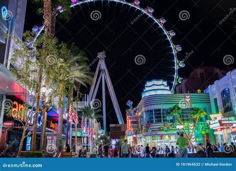 Linq and High Roller in Las Vegas Editorial Photography - Image of ...