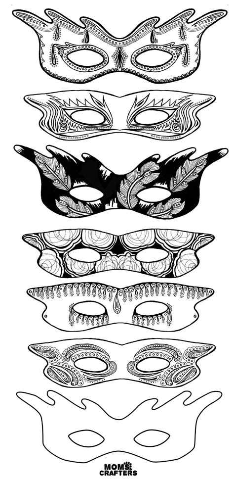 Printable Masquerade Mask Template