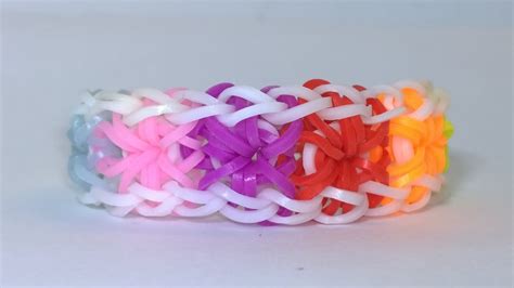 How To Make Rainbow Loom Starburst Bracelet On Loom Diy Youtube