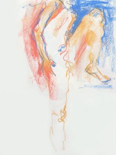 Nude Figure Drawing Male Model Standing With Foot On A Chair Drawing By Meevi Choi Saatchi