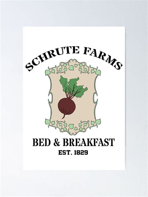 Schrute Farms Bed And Breakfast Dwight Schrute The Office Poster