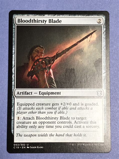 X1 Bloodthirsty Blade Mtg Magic C19 Commander 2019 Ebay