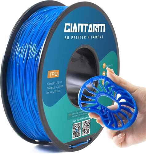 Amazon GIANTARM Blue TPU Filament 95A TPU Filament 1 75mm