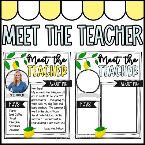 Editable Meet The Teacher Template Lemon Farmhouse Classroom Decor Meet The Teacher Letter