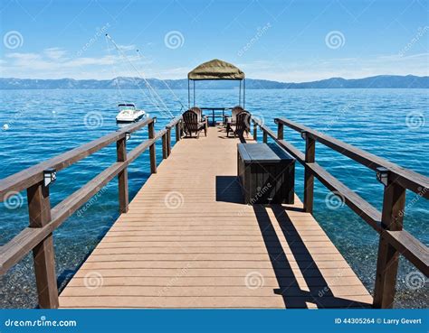 Lake Tahoe dock stock photo. Image of island, california - 44305264